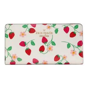 Kate spade New York Madison Strawberry Vine Large Slim Bifold Wallet